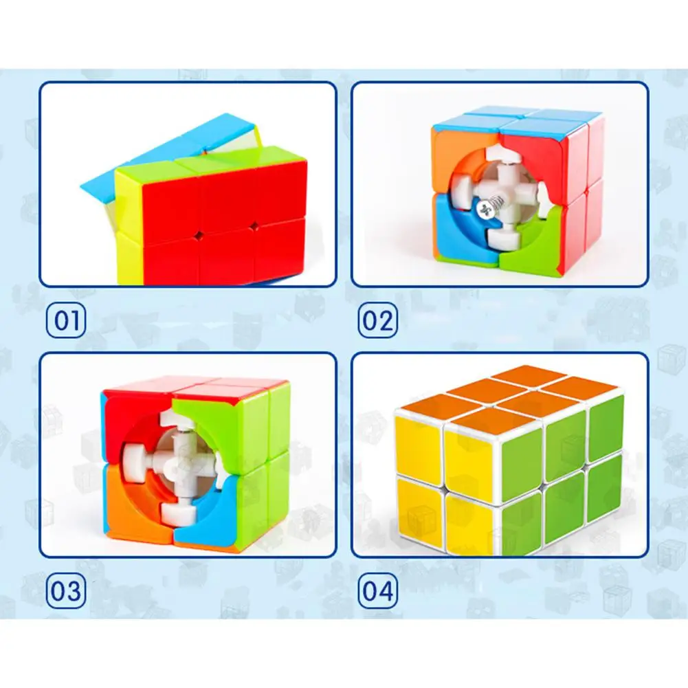 Fanxin 2x2x 3 цвета магический куб декомпрессии легко поворачивающийся механизм