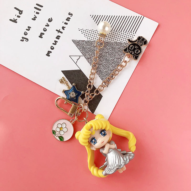 

Sailor Moon Anime Cosplay Keychain Pendant Couples Keychain Pendant Ornaments Adult COS Accessories Christmas Halloween Gift