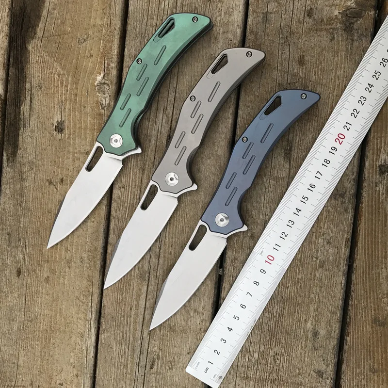 

D2 Blade Carbon Titanium alloy Handle Folding Knife Survival Pocket Knife Tactical Edc Outdoor Tool