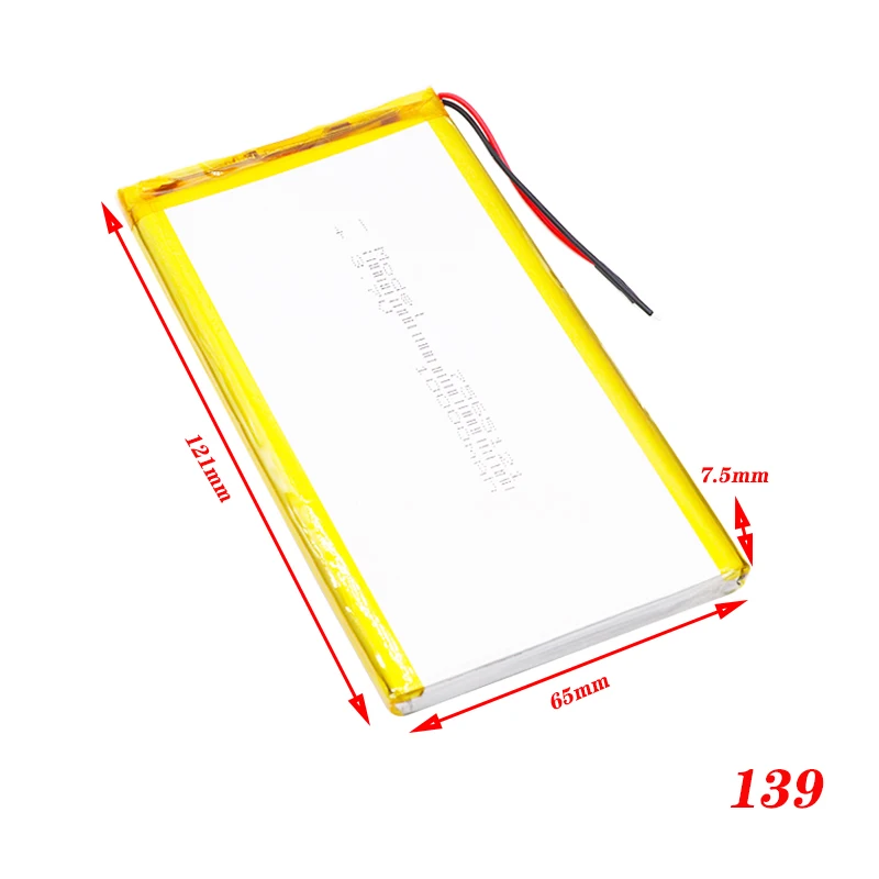 XINJ 3 7 V 10000 mAh литий полимерный аккумулятор провода для термистора 7565121 GPS PSP PAD ipod