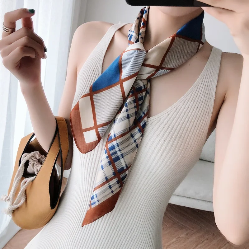 Дизайн, шарф для женщин, цепь, лошадь, принт, платок, животное, desigual, Маленькая шаль, роскошный бренд, атлас, квадратный шарф для женщин