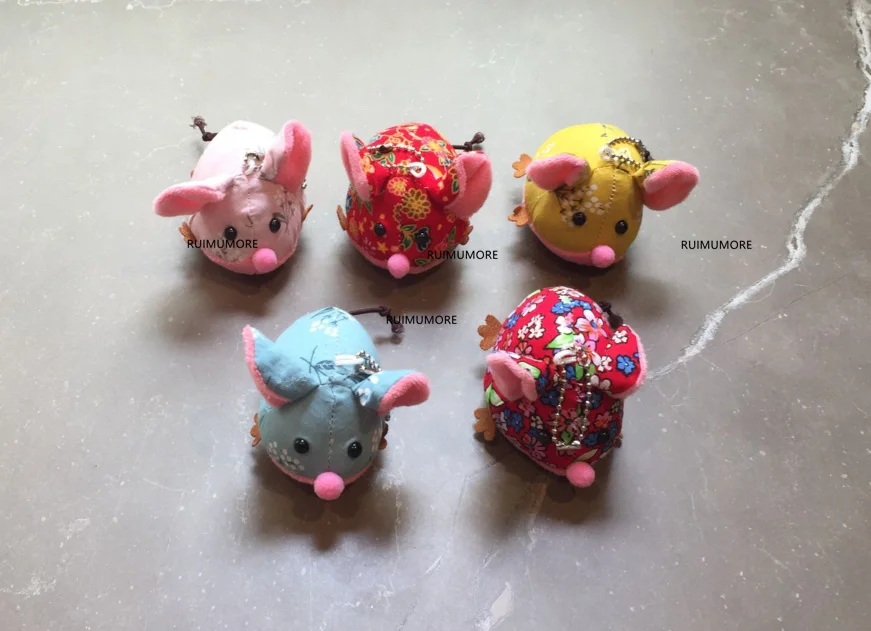 1piece random color Милая новогодняя игрушка, 10 см прибл., брелок плюшевая игрушка, детская игрушечная плюшевая мышь, подарок маленькое плюшевое игрушки - Цвет: 1piece random color