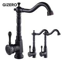 newly black bronze basin faucet sink faucet cold and hot bathroom mixer taps 360 degree rotation pipe kitchen sink mixer zr397