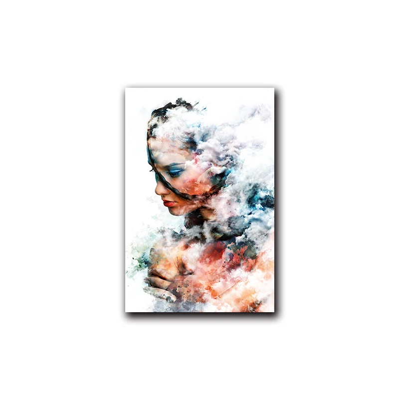 

Abstract Color Fashion Girl Canvas Art Poster Scandinavian Painting Wall Hanging Painting Modern Living Room Home Decoration