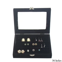 blackgray velvet earrings jewelry boxes ring earring bracelet necklace or other ornaments storage jewellery organizer packaging