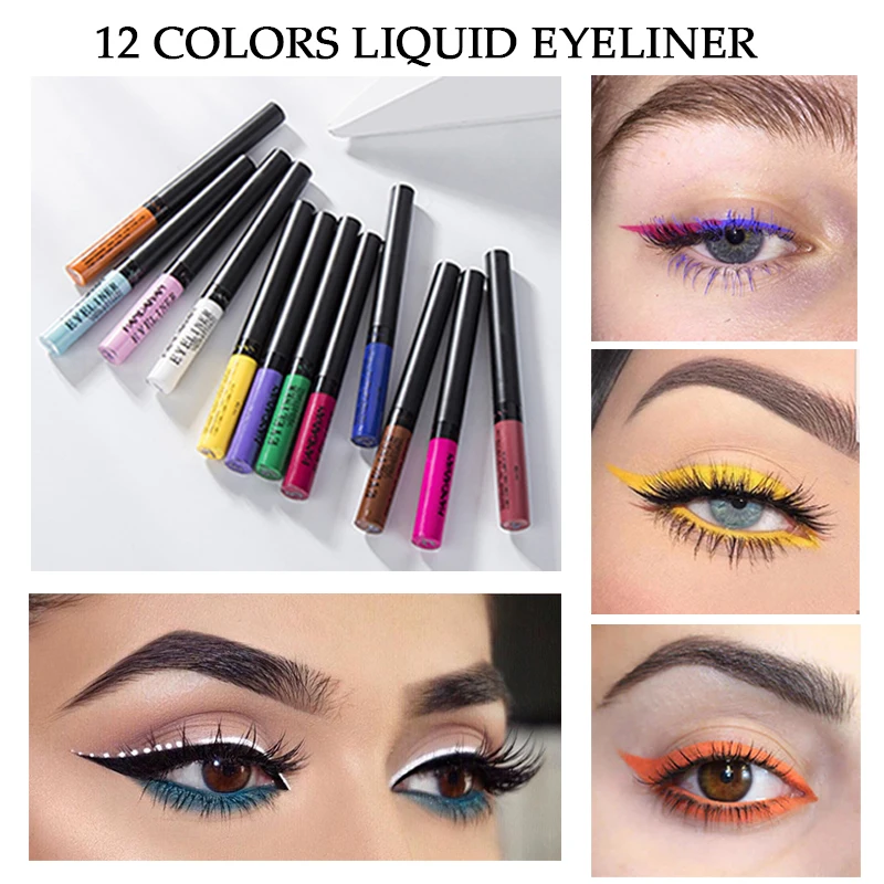 Жидкая подводка для глаз Cloroful водостойкая долговечная жидкая Гладкие