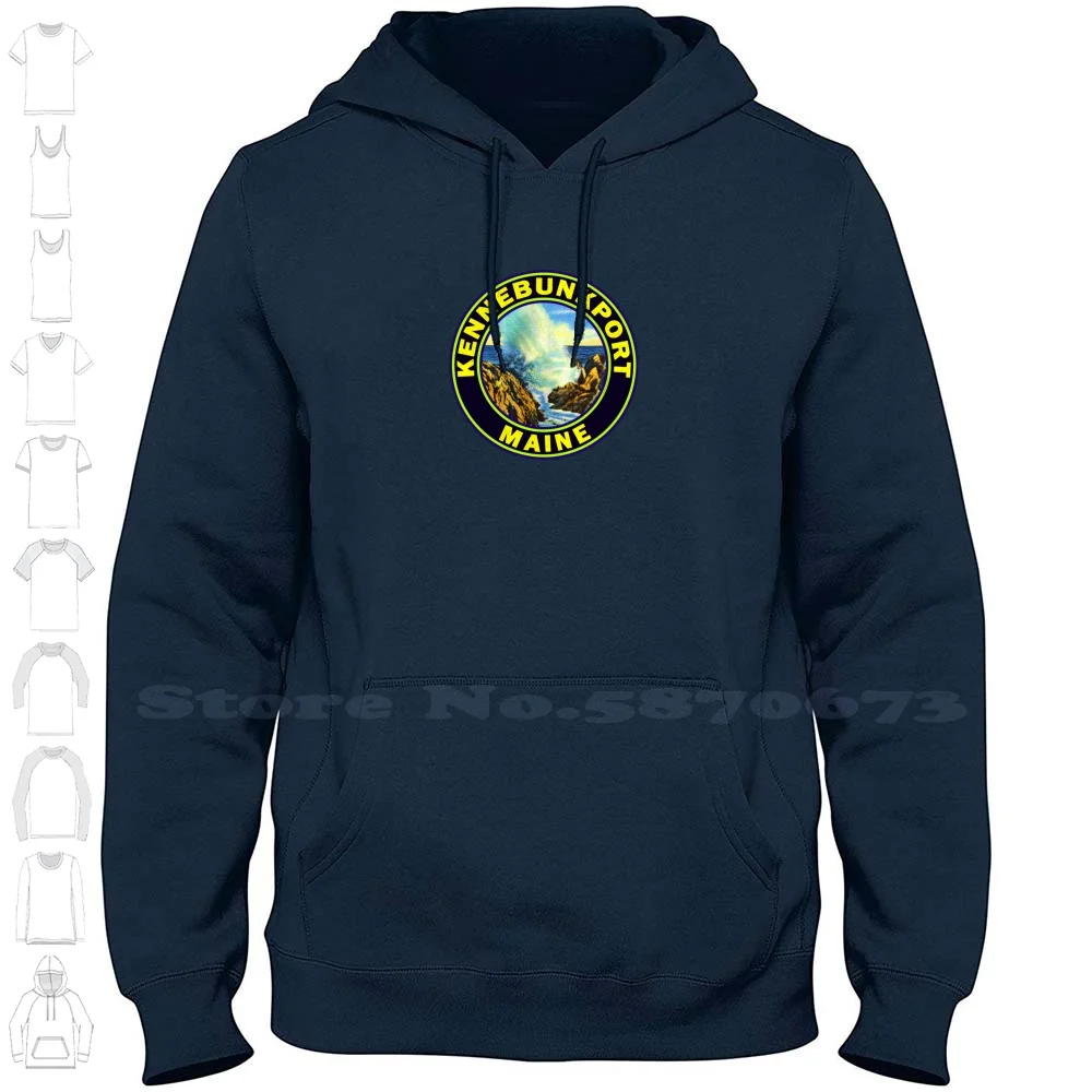 

Kennebunkport Maine Spouting Rock Beach Vintage Long Sleeve Hoodie Sweatshirt Kennebunkport Maine Spouting Beach Vintage Travel