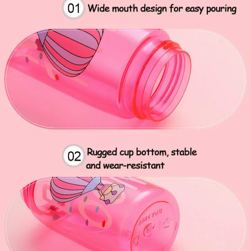 Бутылка для воды OWNPOWER пластиковая с трубочкой 500 мл детские бутылки Спортивная