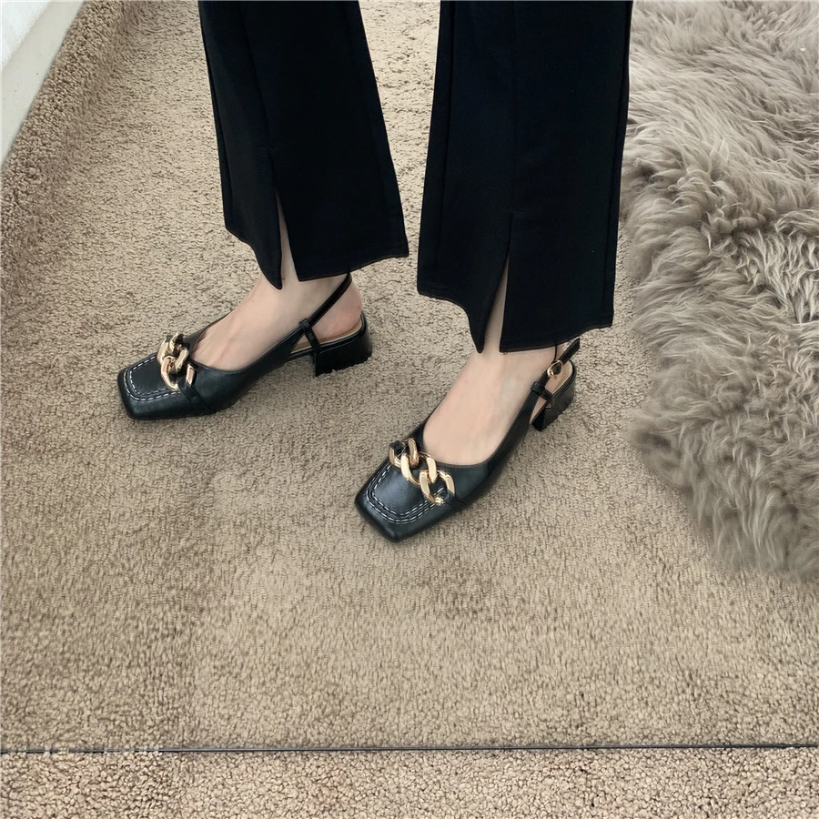 

Square Toe Branded Pumps 2021 3cm Heels Women's High-Heeled Shoes Basketball Platform Chunky Sandals Footwear Fashion Latest 5cm