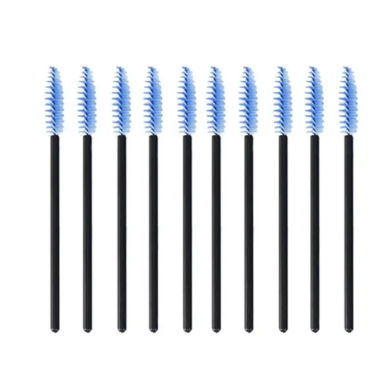 Blue 10pcs 5/10/50 шт одноразовые щеточки с тушью для ресниц палочки для мотальные кисти для макияжа палочки для мотальные ресницы Ки - Handle Color: Blue 10pcs