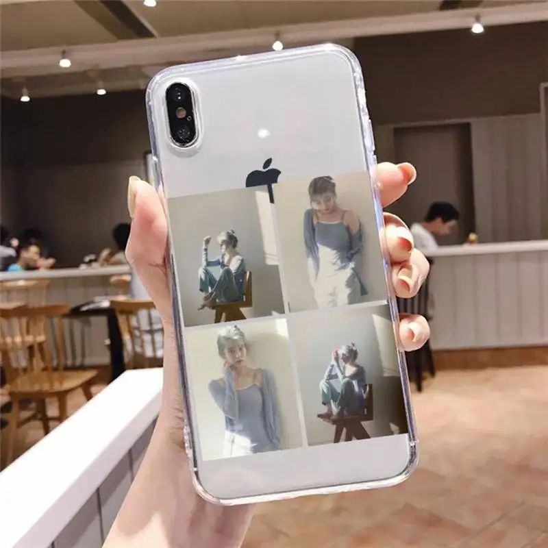 

IU Korean singer Phone Case For iphone 12 11 8 7 6s 6 5 5s 5c se plus mini x xs xr pro max Transparent soft