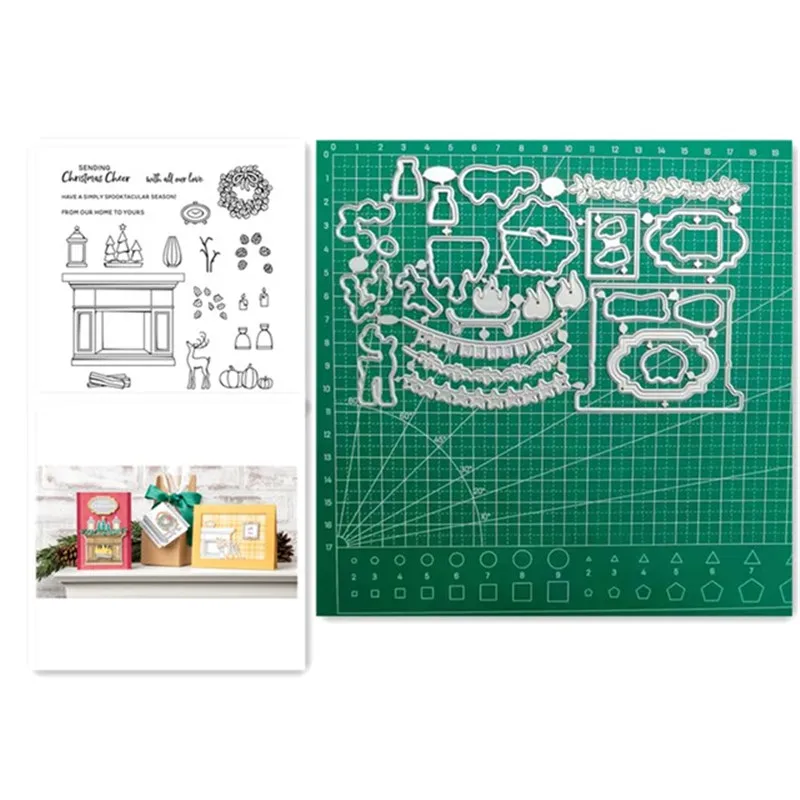 

Fireside Metal Cutting Dies and Stamps Scrapbooking For Card Making Metal Craft Dies Alphabet Die Cuts Embossing