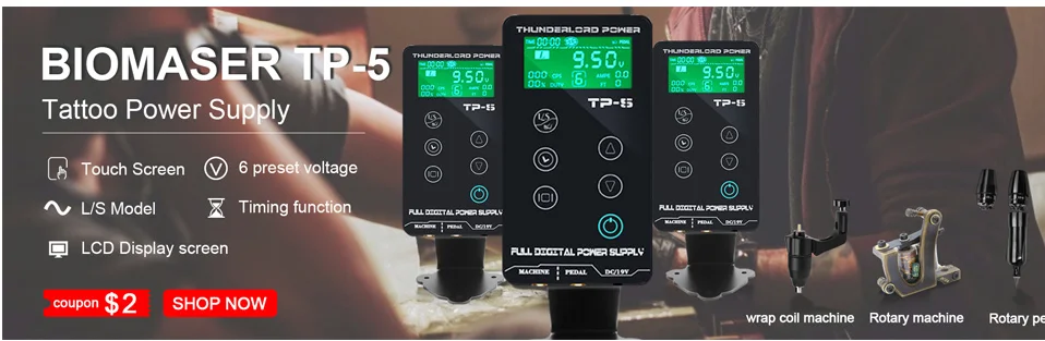Biomaser TK-2507 Набор для тату 3 машинки для тату пистолет набор черных чернил блок питания ручки для боди-арта набор инструментов для татуажа Перманентный макияж
