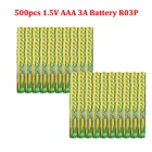 500 шт. R03P AAA главным образом Батарея углеродная цинковая батарея Батарея aaa 1,5 V равен UM4 MN2400 LR03 SUM4 LR3 для Камера игрушечные рации AAA 3A