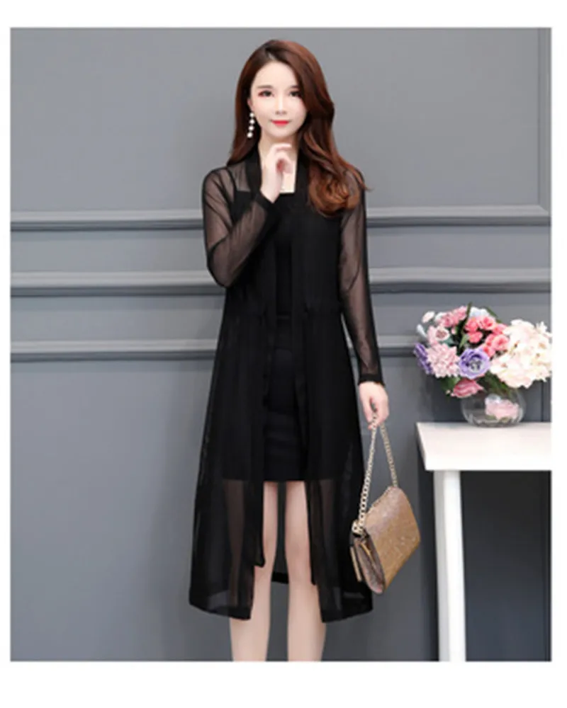 2019 корейская версия фонарь рукав весна осень длинный секционный свитер женский