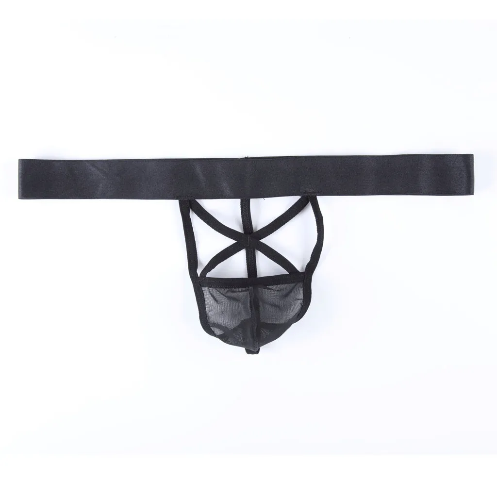 Сексуальное Сетчатое нижнее белье для мужчин ягодицы лакированные трусы стринги