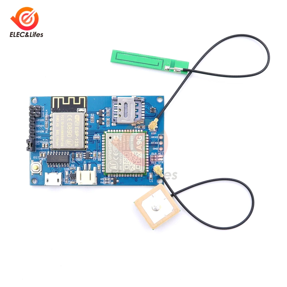 ESP8266 ESP 12S A9/ A9G четырехдиапазонный GSM GPRS + GPS IOT узел V1.0 модуль макетная плата WiFi
