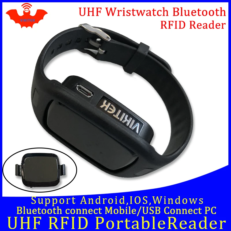 UHF RFID reader pocket portable mini watch reader bluetooth connect Mobile phone easy use small usb android chip writer copier