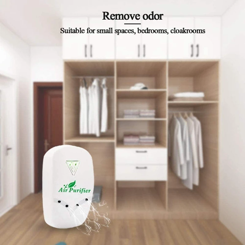 

Plug in Air Purifier Mini Air Cleaner Air Ionizer for Odor Allergies Eliminator for Pets Cooking and Smoke Dust US Plug