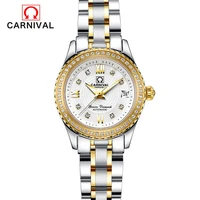 carnival brand luxury women mechanical watch ladies waterproof crystal sapphire automatic wristwatch clock 2021 relogio feminino