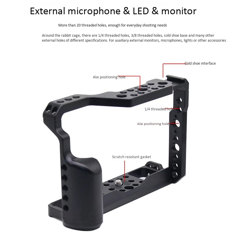 CNC Aluminum Camera Cage for Fujifilm X-T3 /XT3 /XT2 /X-T2 DSLR Photography Stabilizer Rig Protective Case Quick-Release | Электроника