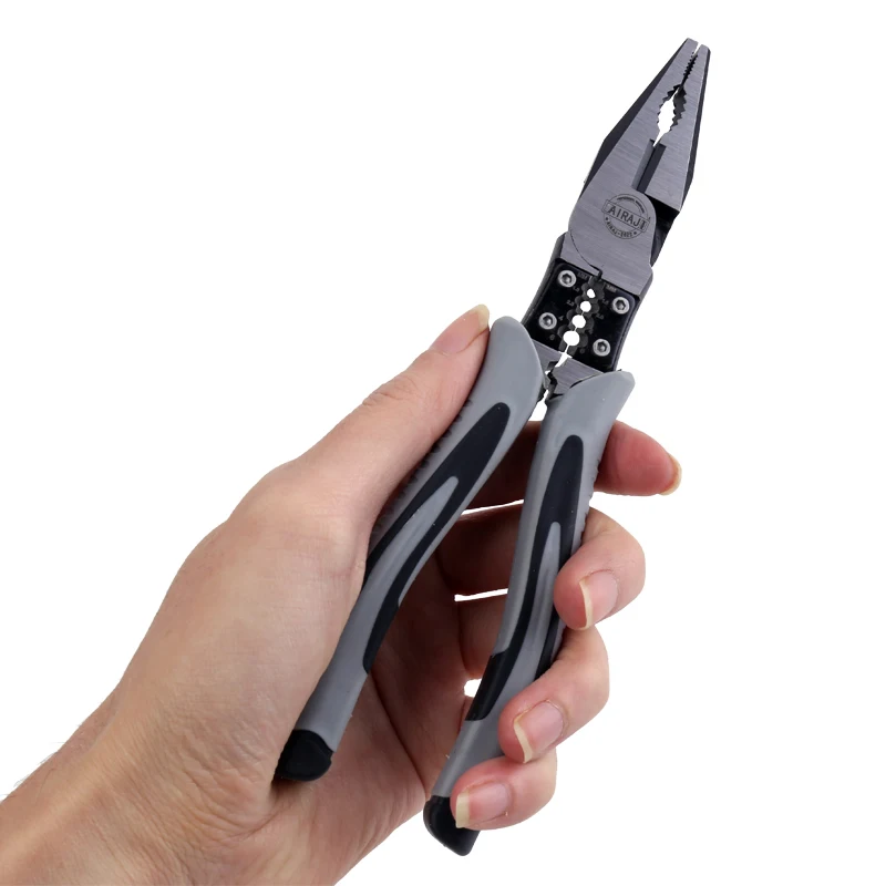 

6/7 Inch Multi-function Wire Pliers Stripper/Crimper/Cutter Home Repair Hand Tools Electric Wire Stripping Crimping Strong Plier