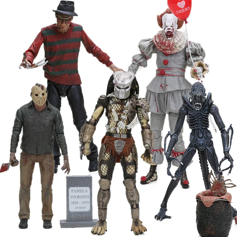 18-20 см NECA Джокер клоун BJD Хищник пятница 13-я последняя часть Jason Voorhees Ultimate Jungle Hunter ПВХ фигурка