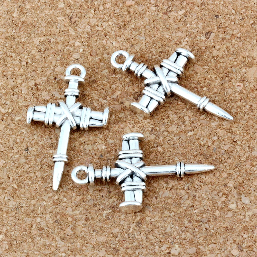 20 шт./лот Лидер продаж ногтей крест кулон Шарм легированное искусственное