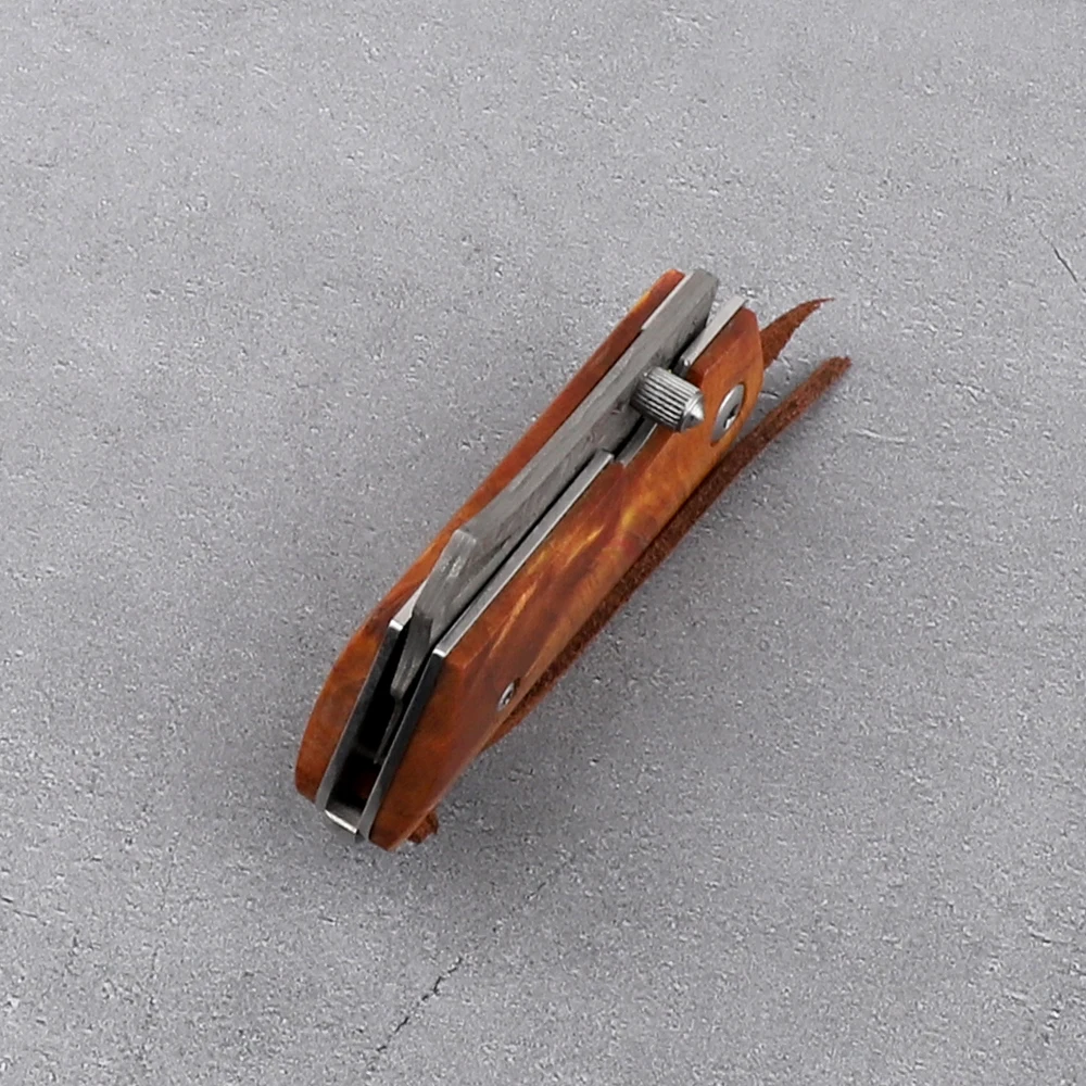 Складной Механический многофункциональный нож для самообороны дамасская сталь