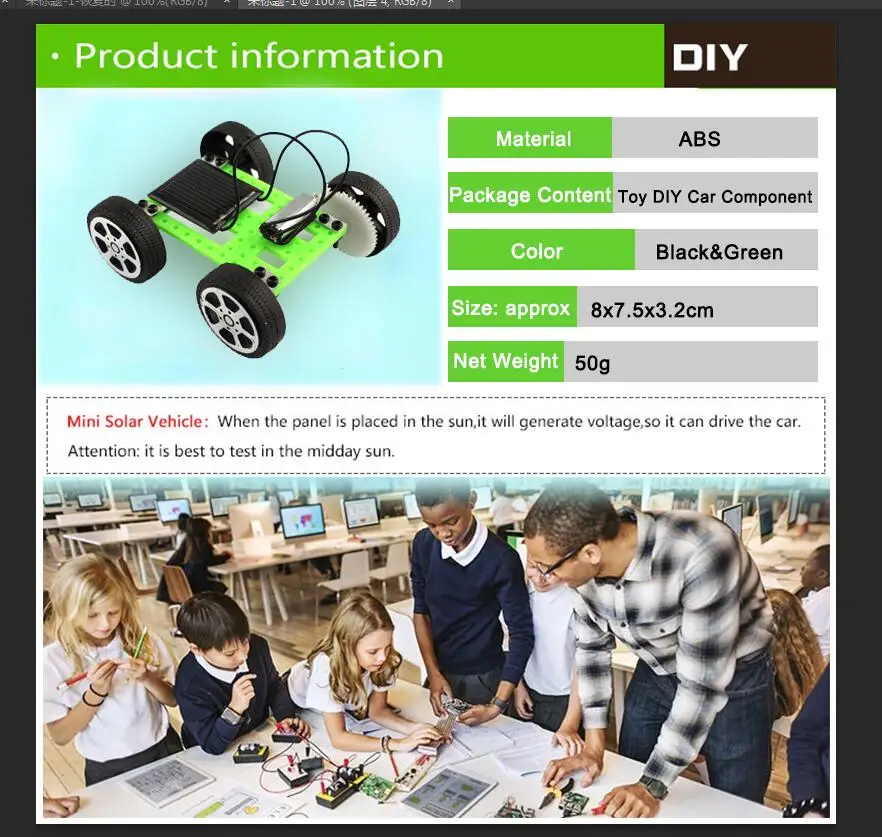 Игрушки на солнечной батарее для детей 1 комплект мини игрушка с питанием набор