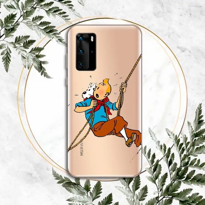 

The Adventures of Tintin Phone Case Clear Transparent for huawei honor P 40 30 20 lite Pro 10 i 8 9 x p smart 2019