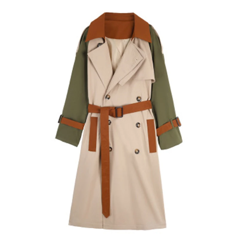 

Mid-Length Windbreaker Women's 2020 Spring Autumn Fashion New Style Loose Atmosphere Retro Windbreaker Jacket Trend 145