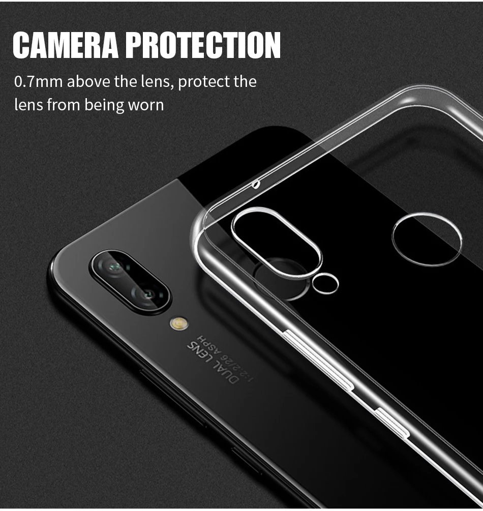 Силиконовая мягкая прозрачная Задняя накладка чехла из ТПУ для Honor V30 20 Pro Чехол для телефона Y6 Y9 чехол тонкий прозрачный для huawei Honor 9X20