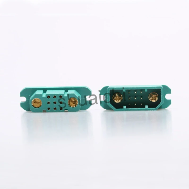 

3pairs 2+9 Drone Male Female Plugs 2 Gold-Plated Power Interface+9Pin Quick Connectors for Vertical Take-Off Landing UAV Parts