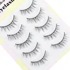 5 пар 3D накладные ресницы пачкающие перекрещивающиеся густые натуральные накладные ресницы Профессиональные Накладные ресницы для макияжа Длинные Накладные ресницы Bigeye