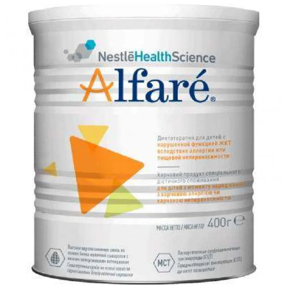 Смесь Nestle Alfare безлактозная для детей с аллергией на коровий белок 400 гр