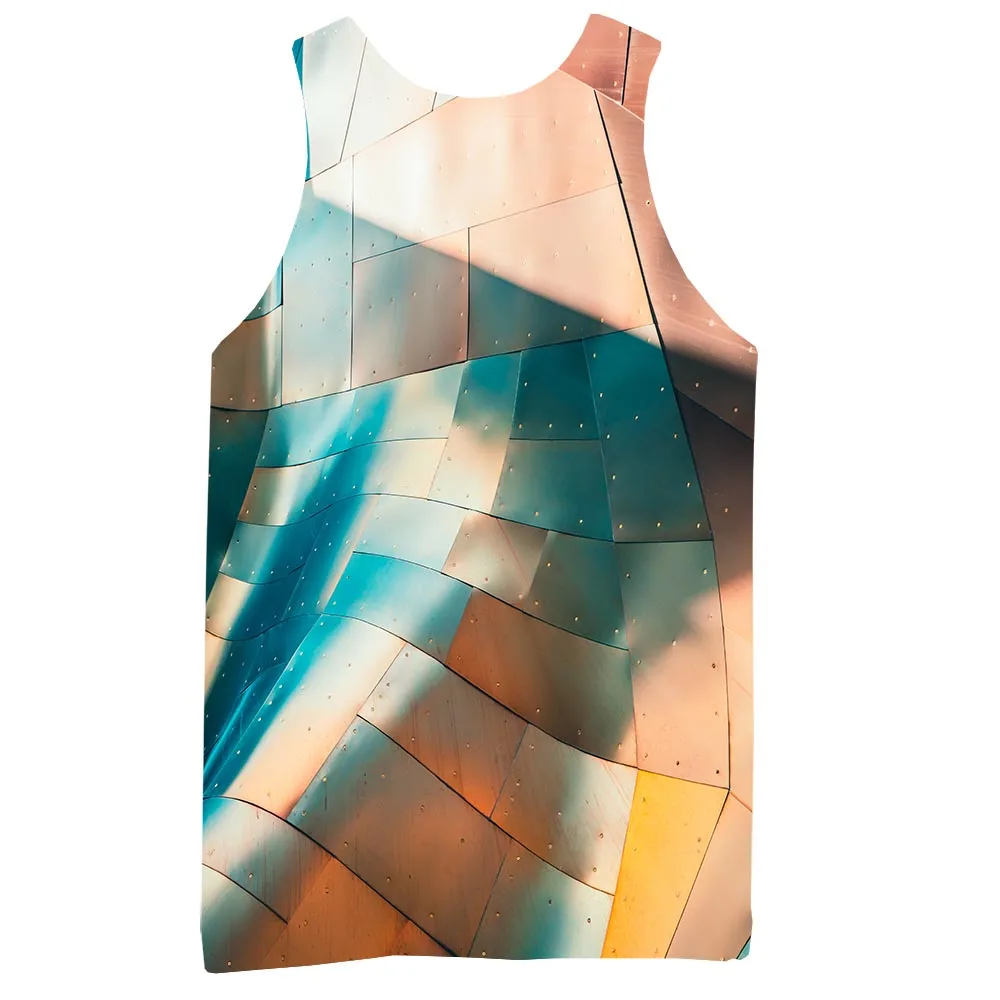 

Men's Graphic Tank Top 3D Print Sleeveless Pattern Top Abstract Tees