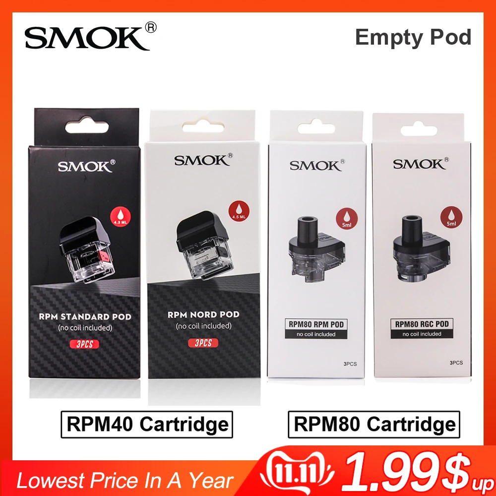 Пустой картридж для электронной сигареты SMOK RPM40 без спирали - купить по выгодной