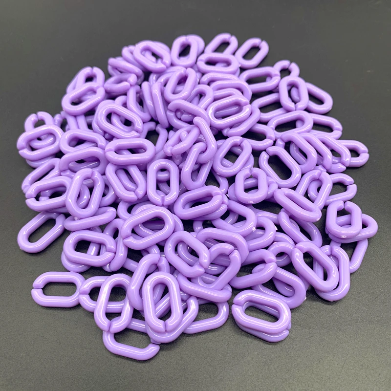 New 50pcs 15x10mm Acrylic Link Chain Keychains For Necklace Bracelet Making Colorful Plastic Links Jewelry | Украшения и