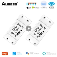 aubess 10a wifi switch for tuya smart life app timer for smart home automation voice control modules work with alexa google home
