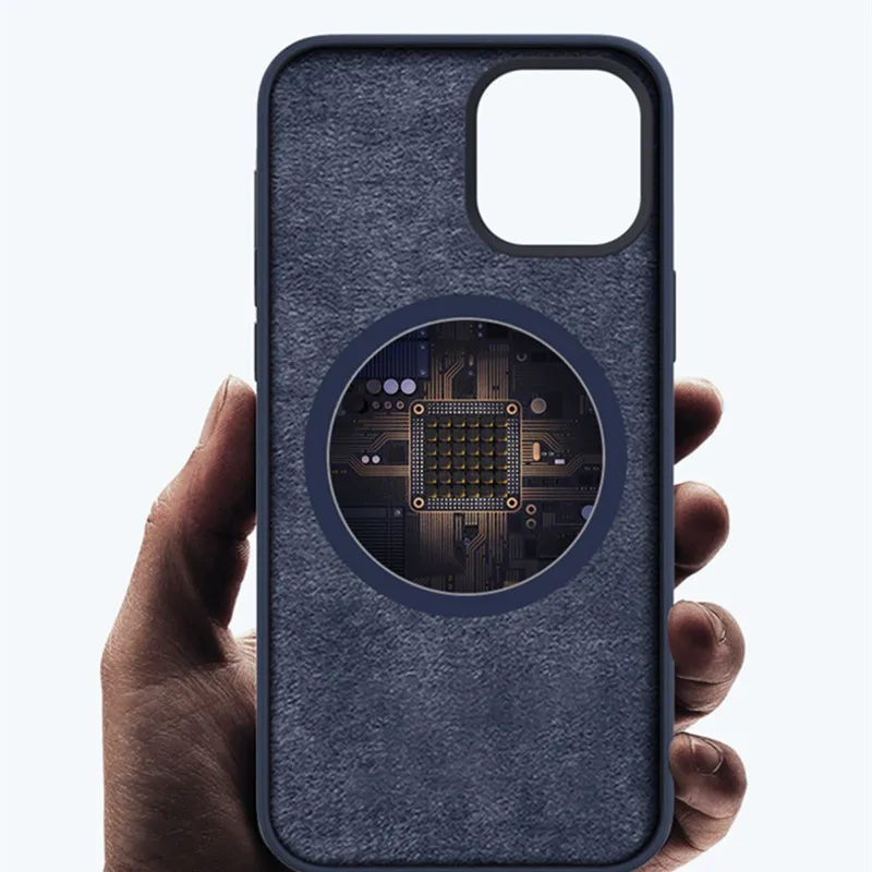 

Magnetic Phone Case For iphone12 Case With Animated Liquid Silicone Magnetic Anti-Fall Mobile Phone Protective Cover For Magsafe