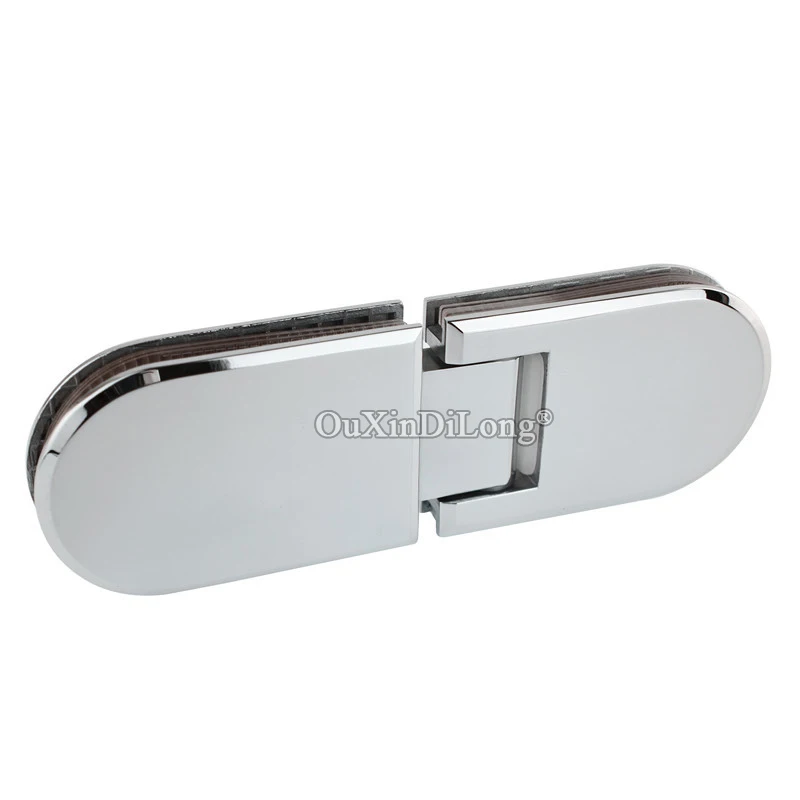 304 Stainless Steel Frameless Shower Glass Door Hinges 180 Degree to Fixed Clamps Holder Brackets Chrome Finished | Обустройство дома