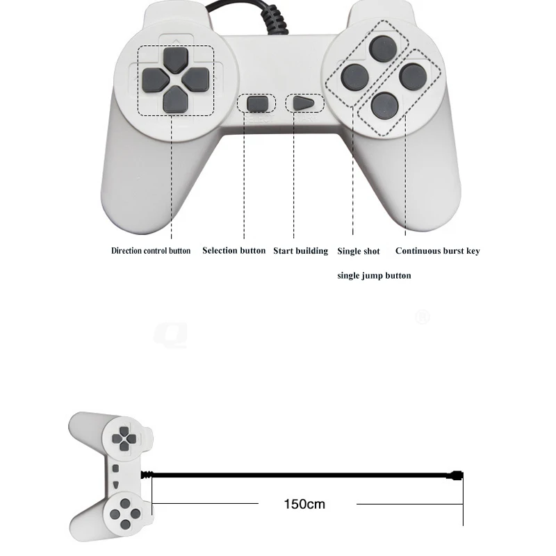 2 шт. мини 620 Ретро видеоигр консоль с двойными проигрывателями 8 битная Поддержка