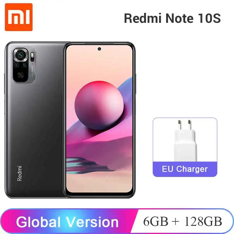 

Xiaomi Redmi Note 10S Smartphone 6GB 128GB Quad Cameras 6.43" AMOLED Display 33W Super Charger G95 Mi Phone Real Stock in BR