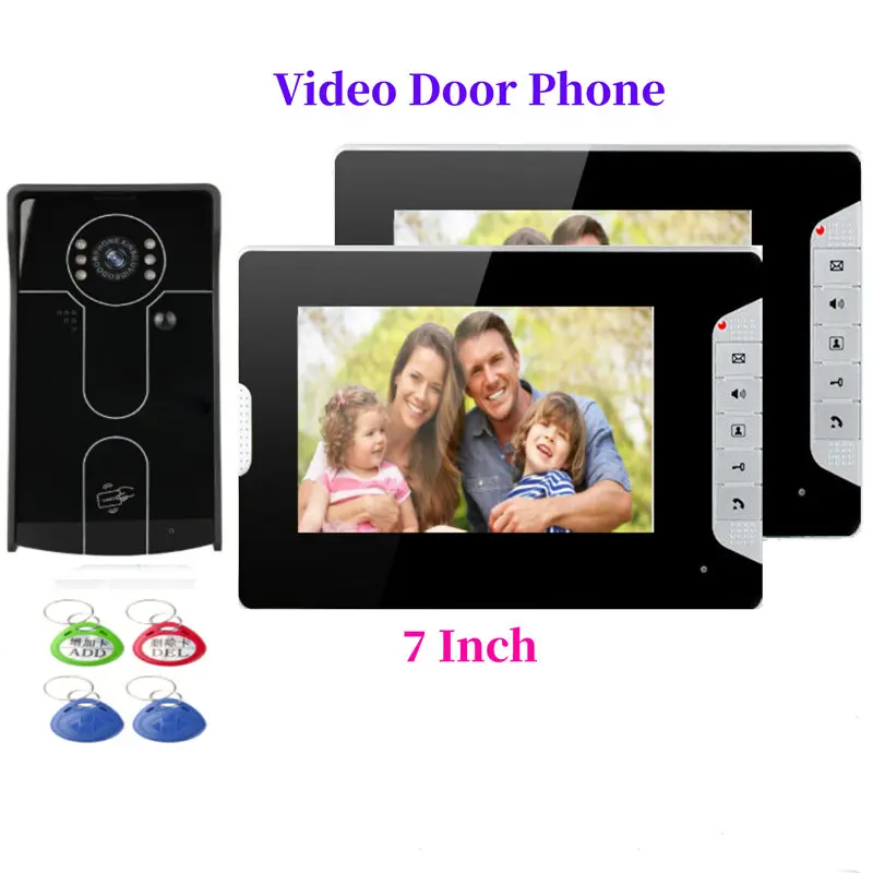 Видеодомофон 7 дюймов проводной видеодомофон для дома и помещений монитор 700TVL