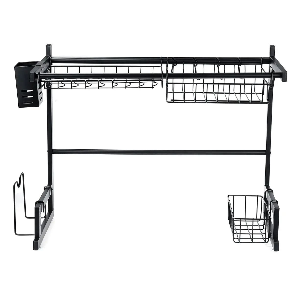 

65/85CM 2/3 Tiers Dish Drying Rack Holder Basket Plated Iron Home Washing Great Kitchen Sink Dish Drainer Drying Rack Organizer