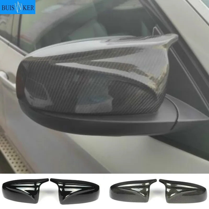 

Left+Right X5 X6 Mirror Cover Car Side Door Wing Rear View Mirror Cap Cover Shell Replacement For BMW X5 X6 E70 E71 2007-2013