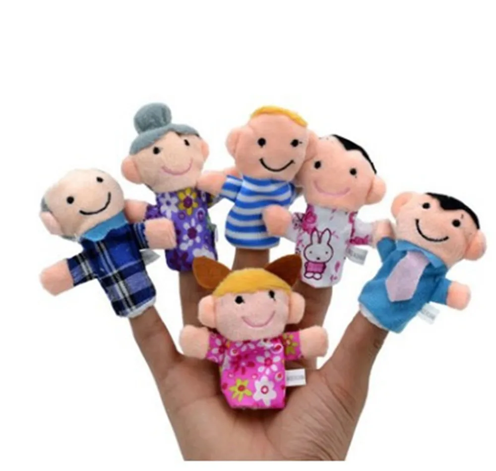 Baby Plush Toy Different Cartoon Animal/Family Velvet Finger Puppet For Kids Play Storytelling Dolls Educational Hand | Игрушки и хобби