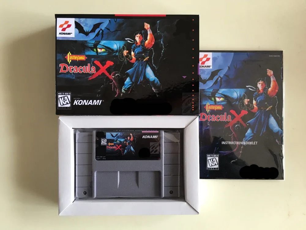 16-битные игры ** Castlevania Dracula X (Американская версия! Коробка + инструкция картридж!) |