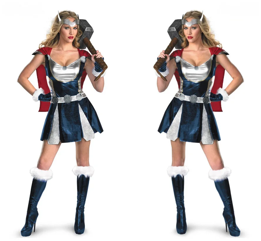 

American Comic Super Hero Thorgirl Women's Role-Playing Stage Party Costume